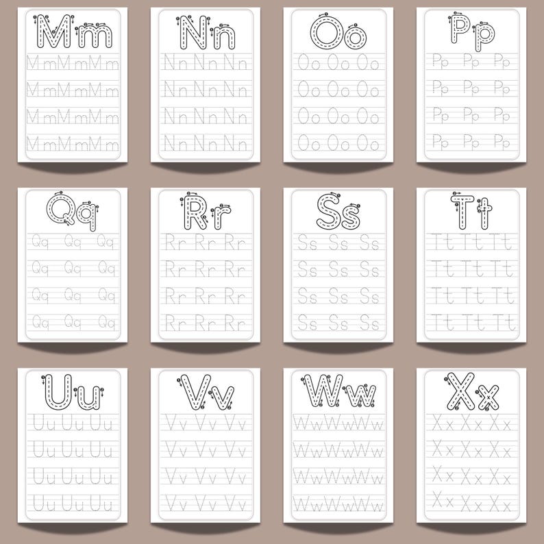 A-Z Letter Writing Exercises for Children | Alphabet Worksheets | Learn ...