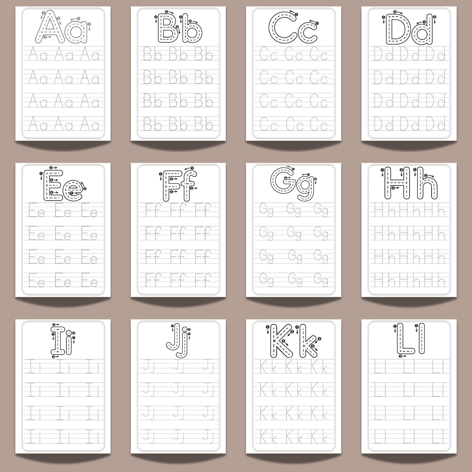 A-Z Letter Writing Exercises for Children | Alphabet Worksheets | Learn ...
