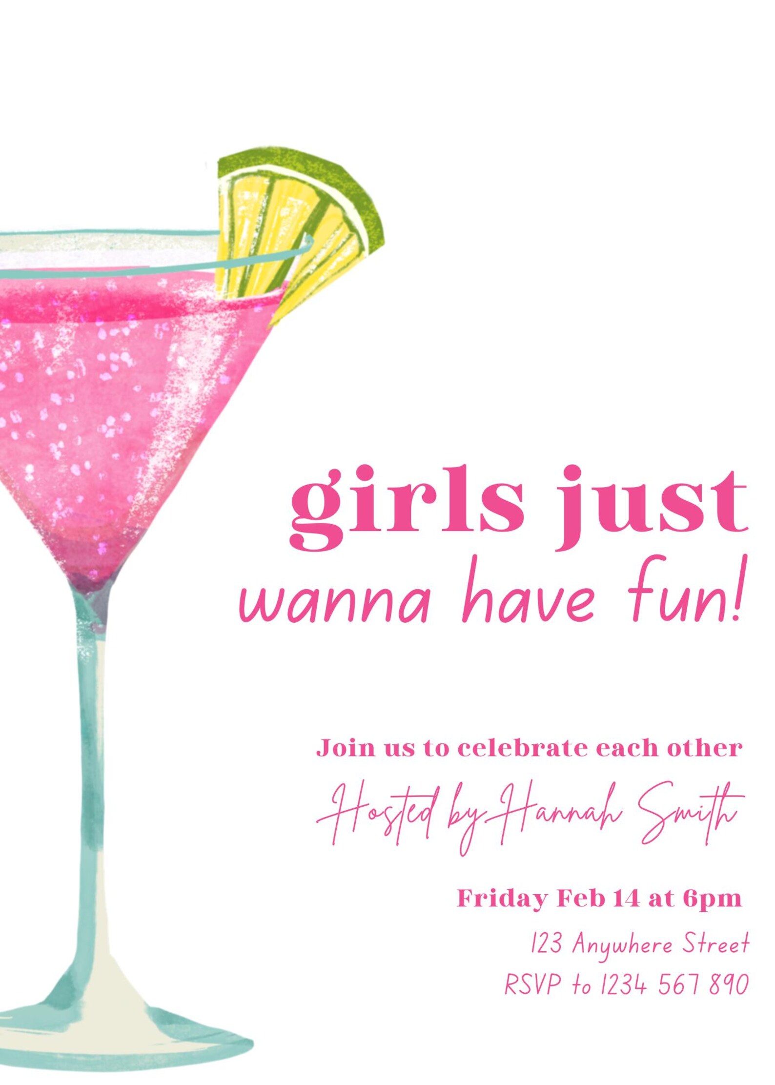 Girls Night Out Invitation - Editable Template - Etsy