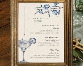 Mocktail Menu With Mocktail Names - Etsy