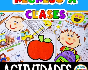 Regreso a Clases Actividades en español - Primera Semana de Actividades Escolares en Español - Manualidades, Matemáticas, Alfabetización