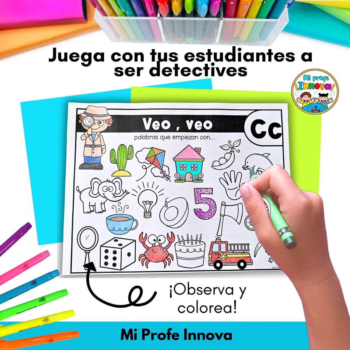 Spanish Alphabet I Spy Printable Games - Phonological Awareness ...
