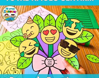 Valentine's Day Craft in Spanish- February Bulletin Board - Printable for Preschool Kindergarten & Homeschool - Día de la Amistad Actividad