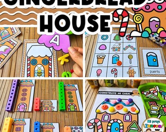 Christmas Gingerbread House Printables and Centers for Preschool, Kindergarten & Homeschool - Christmas Activities for Kids