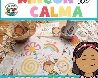Kit imprimible Rincon de la Calma - Emociones y Estrategias - Spanish Calm Down Corner Activities Preschool - Kindergarten & first grade