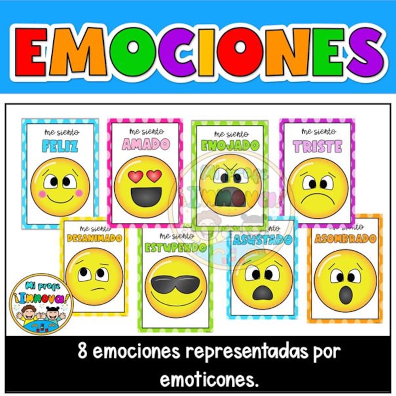 Feelings & Emotions Posters in Spanish – Printable Classroom Bright ...