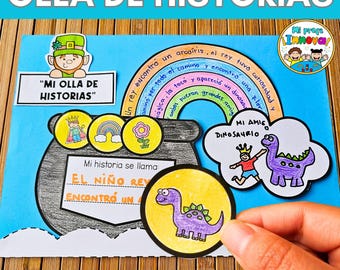 St. Patrick's Day Craft in Spanish - Pot of Gold Template - Creative Writing  Printable for Preschool Kindergarten & Homeschool - Imprimible