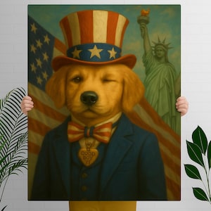 Custom Pet Royal Portrait, Renaissance Style Canvas, Pet Illustrated Gift from Photo, King and Queen Pet Art, Renaissance Canvas Portrait