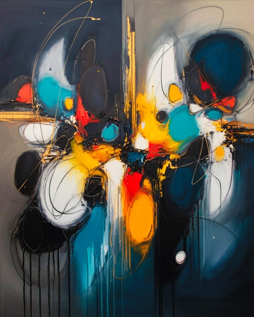 Dynamic Expressionism Buy Dynamic Abstract Expressionism Vibrant Colours Online in India - Etsy