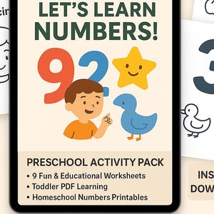 Zahlen 1-20 Aktivitätspaket | Zahlen-Arbeitsblätter für die Vorschule | Zählen und Mitzählen von 1 bis 20 | Zahlen zum Ausdrucken lernen | Homeschool Mathezentrum