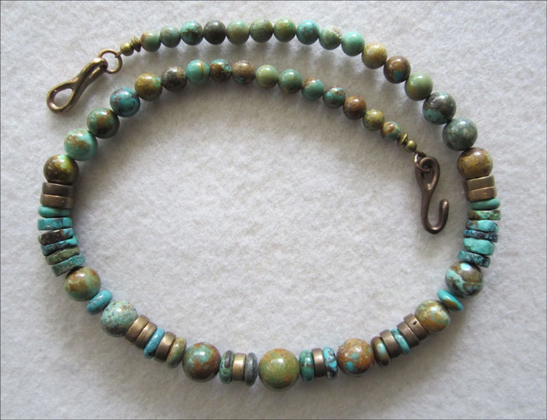 Tibetan Turquoise & Bronze Classic Necklace - Etsy