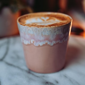 Set Of Ceramic cup 7.4 oz - Pink Wave