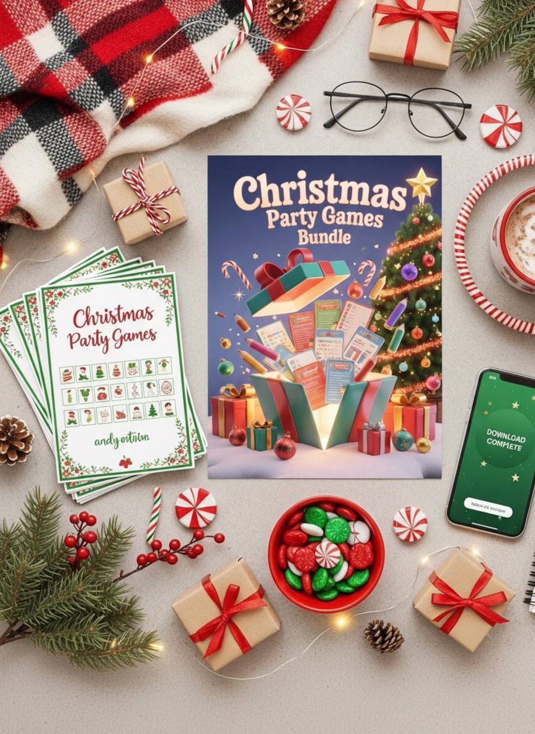 Christmas Party Games Bundle - Printable Holiday Fun for Family ...