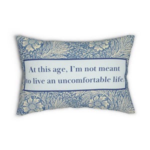 Zitat Kissen Unbequemes Leben Zitat White Lotus Navy Dekoratives Kissen 20 x 14