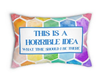 Decoratief kussen sarcastisch citaat, grappig sierkussen voor huisdecoratie, accentkussen met grappig gezegde kleurrijk decor