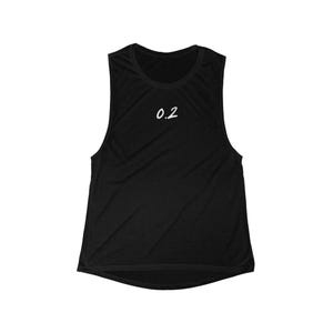 May include: Black sleeveless athletic vest with a scoop neck. The text "0.2" is printed in white on the front. The vest is made of a lightweight, breathable fabric.