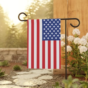 American Flag USA Flag Garden Banner | Patriotic Lawn Decor, Independence Day Decoration 4th of July 12 x 18