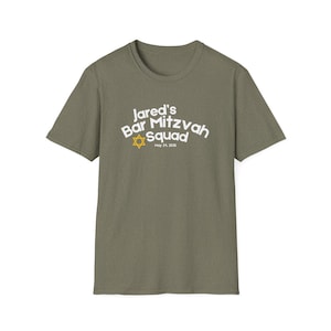 Bar Mitzvah Squad T Shirt Party Favor Bar Mitzvah Squad T-Shirt