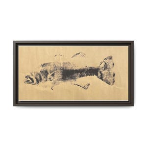 Gyotaku Original Poulpe Sur Tissu - œuvre Signée Encadrée 50x70 Cm - Art Japonais Unique Certificat