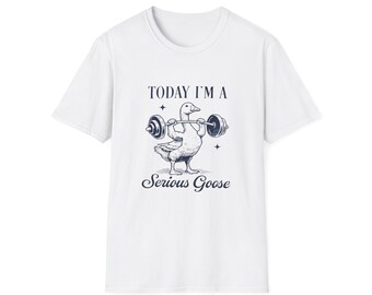 Camiseta Serious Goose Camiseta suave estilo vintage Serious Goose, divertida camiseta Goose