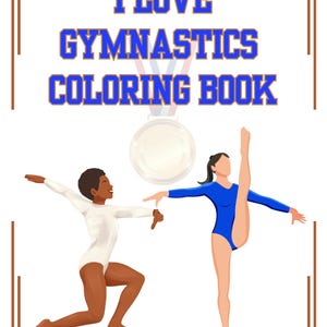 Gymnastics Coloring Book Digital Download Gymnastics Coloring Sheets for Children Gymnastics Color Activity Download