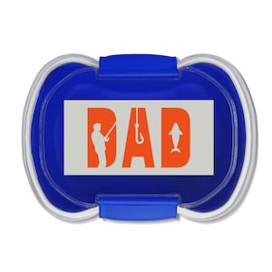 Caja bento de dos niveles con temática de pesca para papás, contenedor para almuerzo, regalo para papá, equipo de pesca genial, preparación de comidas portátil