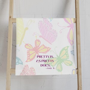 Butterfly Hand Towel Super Absorbent Kitchen or Bath Towel 25x16 Quote Decorative Guest Towel