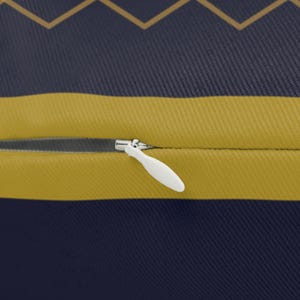 No olvides que vas a morir, almohada lumbar azul marino y dorada con diseño de panal de abeja, 20x14 imagen 3