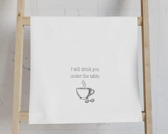 Toalla de mano para amantes del café, divertida toalla de cocina, regalo para baristas, decoración del hogar, regalo con temática de café, paño de cocina