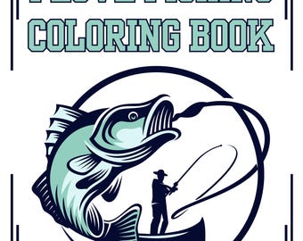 Fishing Coloring Book Digital Download Fishing Coloring Book for children