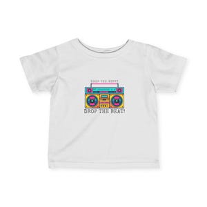 Retro Boombox Infant Tee - Perfect for Music Lovers, Baby Shower Gift, Playful Baby Outfit, Summer Fun, Drop the Beat!