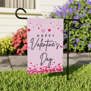 Valentine&#39;s Day Garden Flag Welcome Flag for Valentine&#39;s Day Happy Valentine&#39;s Day Flag