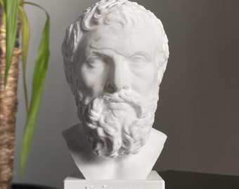 Epicurus Ancient Greek Philosopher. Statue or Bust of Epicurus. Epicurus Sculpture 6 inch