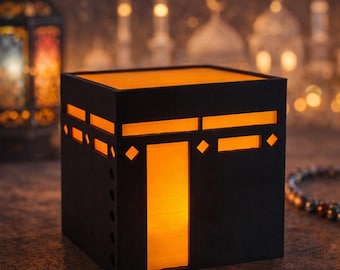 Kaaba Tealight Candle Holder – Ramadan Gift, Islamic Home Decor, Minimal Decorative Light