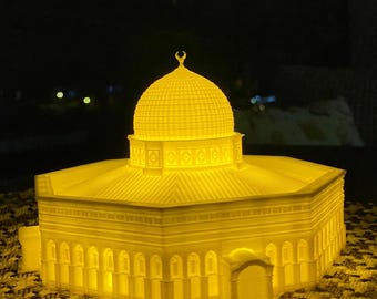 Masjid al-Aqsa Ramadan Decor, Arabic Islamic, Tealight Candle Illuminated Islamic Decorative Object, Religious Gifts