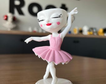 Ballerina Cappuccino Brainrot Figür Tiktok Ai Karakter Tung Tung Sahur&#39;s Lover Meme Figure 10cm