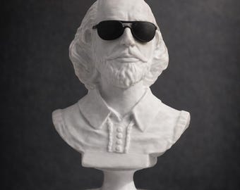 Shakespeare Sculpture 10 inches, Popart Sculptures, Home Decor Bust, William Shakespeare Statue, English Poet