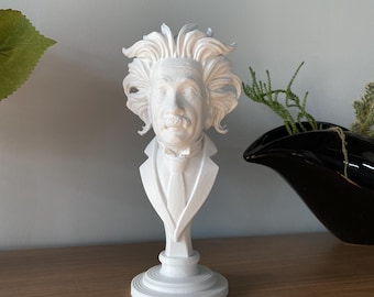 Albert Einstein Bust, Art Deco, Office and Home Decor 8 inches