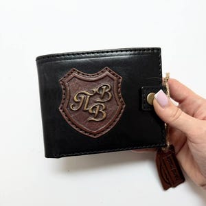 Cartera de cuero personalizada para hombre Cartera personalizada Cartera minimalista de cuero fina para tarjetas Cartera porta tarjetas de visita Cartera pequeña Cartera mini