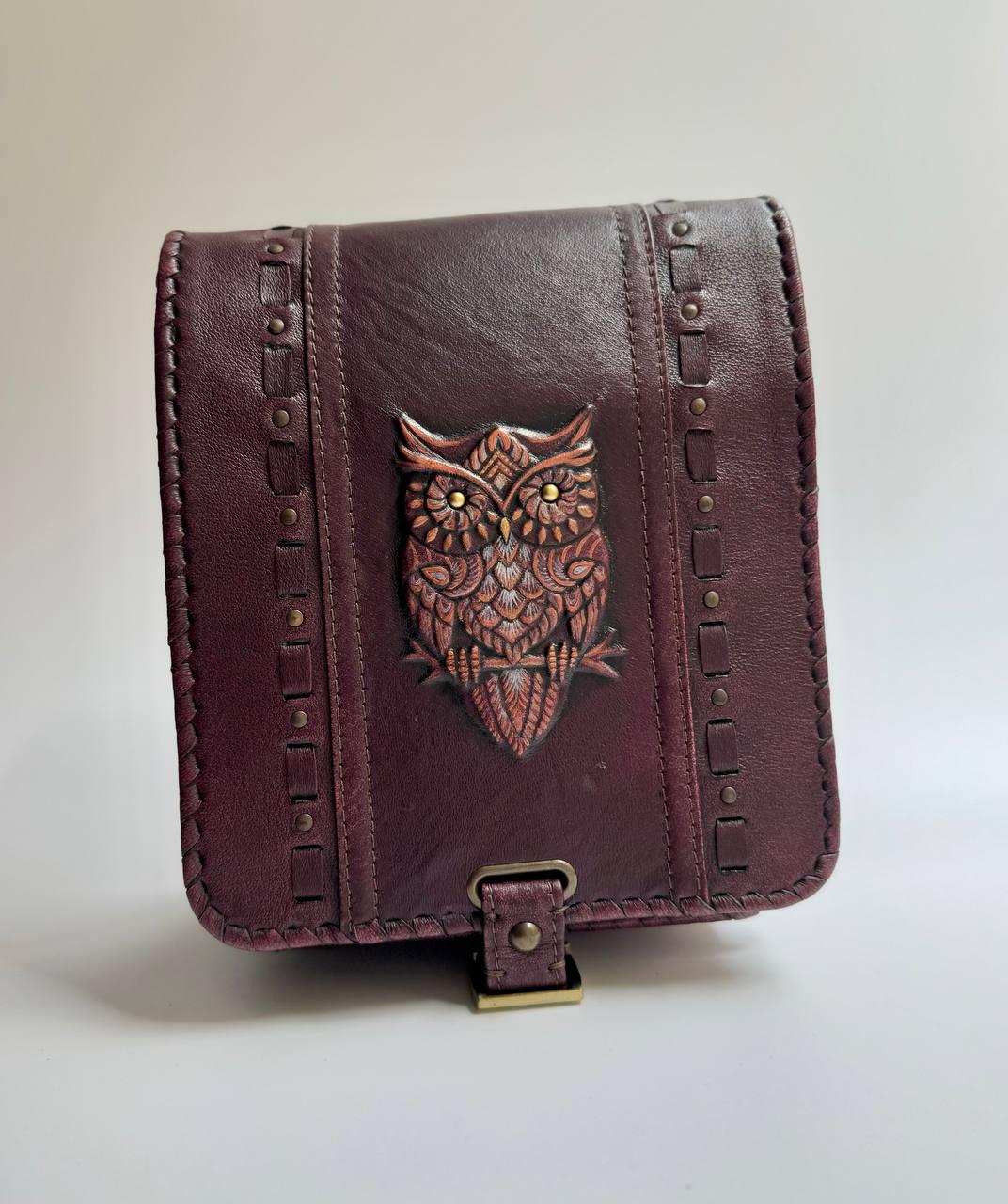 Owl colorful leather bag for women Small leather crossbody bags for women Small leather cross body p
