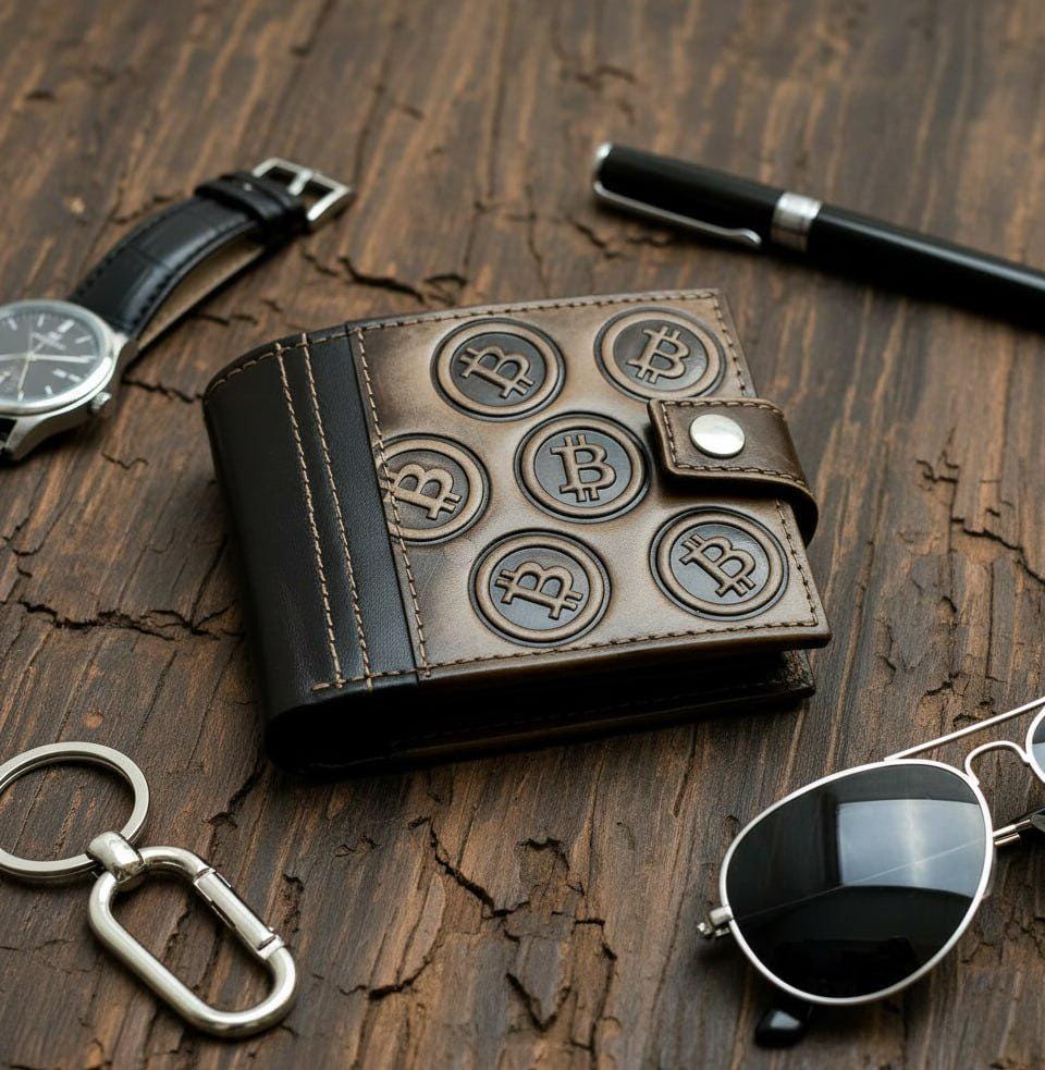 Bitcoin Leather Wallet - Etsy Canada