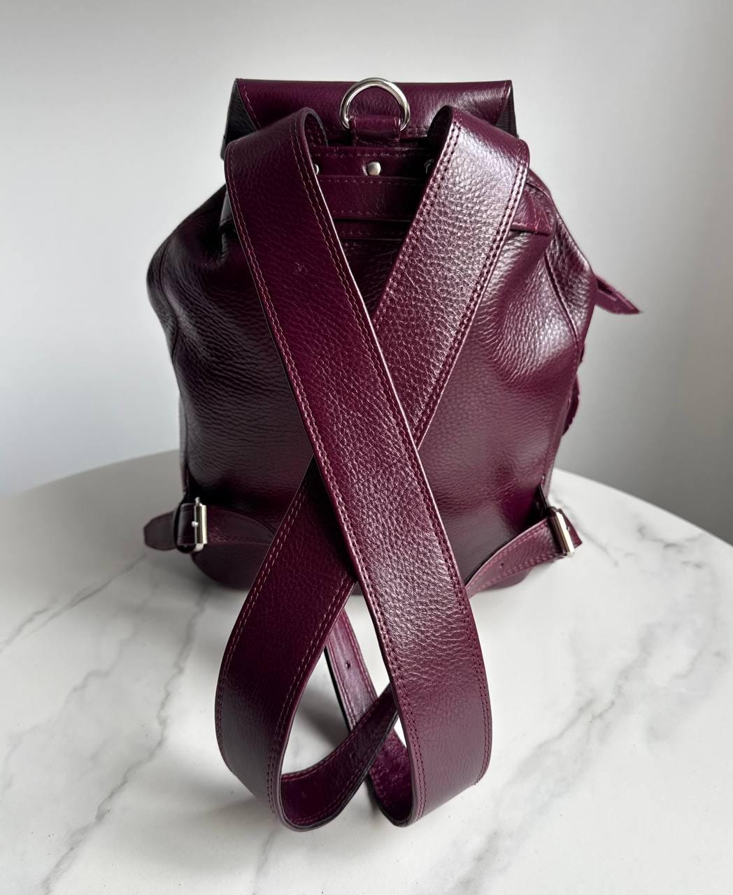 Phoenix Womens Leather Backpack Purple Leather Backpack Purse Women ...