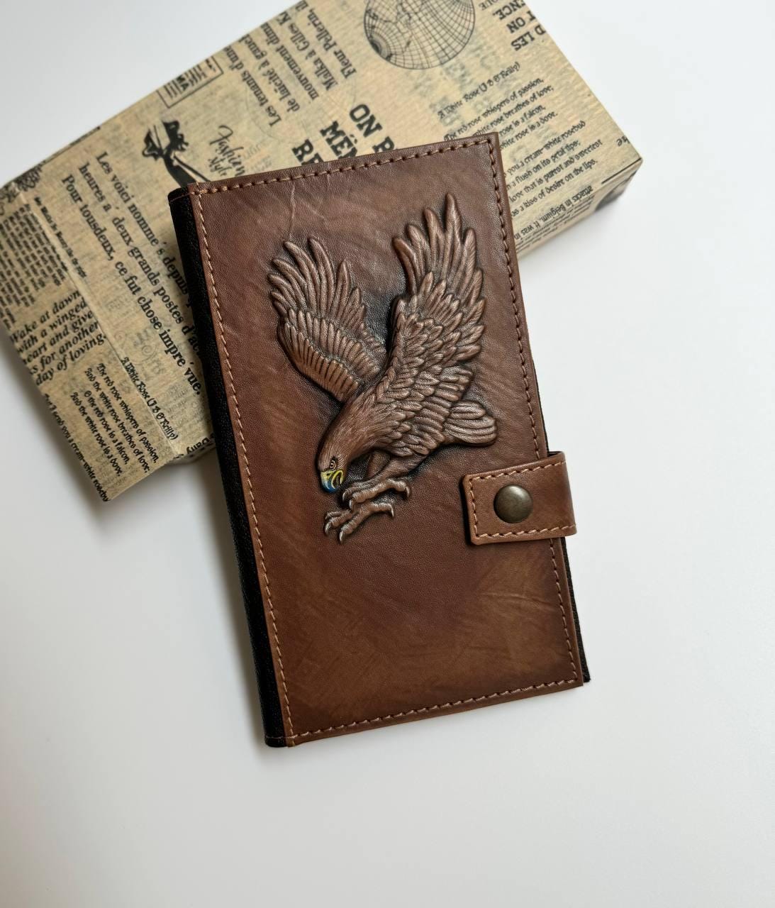 イーグルレディースレザーウォレット、名刺入れウォレット、ミニマリストスリムウォレット、レザーカードポーチウォレット、女性用ウォレット、誕生日プレゼント