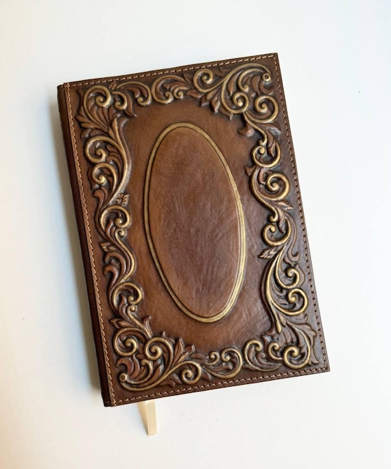 Floral handmade hardcover refillable journal Leather a5 travelers notebook journal cover Leather bound journal Travel jo