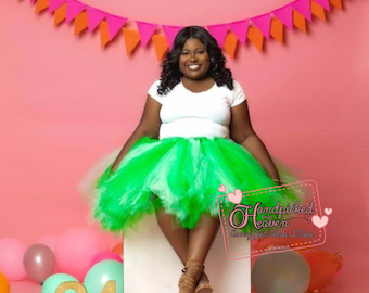 Adult Knee Length Tulle Skirt | Puffy Tutu | Bridal Party, Photoshoot, Birthday Outfit