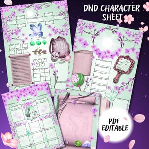 Enchanted Sakura Cherry Blossom | DnD 5E Character Sheet | Printable PDF | Digital Download | Dungeons and Dragons | RPG Gift | DM Tools