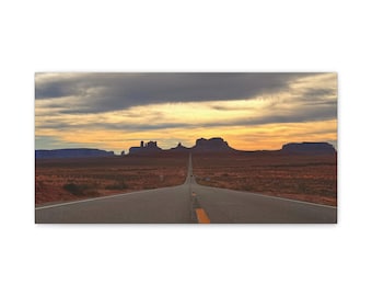 Canvas Wall Art, Monument Valley at Sunset Print, Matte Stretched 1 25, Desert Landscape Decor, Southwest Wall Hanging, Nature Artwork,