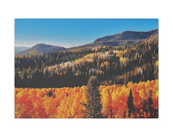 Herfstlandschap op canvas, Giclée-print van Big Cottonwood Canyon