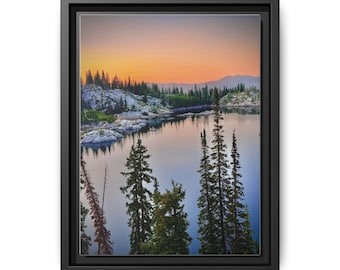 Mountain Sunset Canvas Print: Lake Mary, Utah - Nature Wall Art