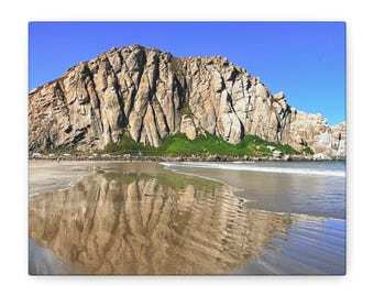 Morro Rock Beach Reflection Canvas